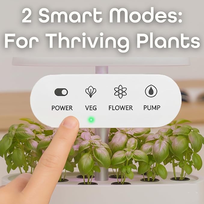 Nouri 12 pod APP Smart Garden for Home Cooks | w/Heirloom Salad | Hydroponics Growing System | LED Grow Lights | Indoor Herb Garden Kit | Herb Growing Kit Indoors for Plant Lovers, Gardeners, Kitchen