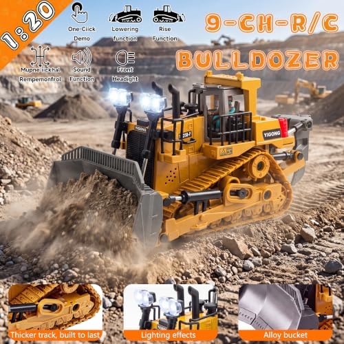 Excavator Set，rc Dump Truck Command The Site Conquer The Dir，2.4Ghz Remote Control Construction Vehicle Set Children's Toys，Alloy Material Simulate True Scale (4-Pcs Set) - Image 6
