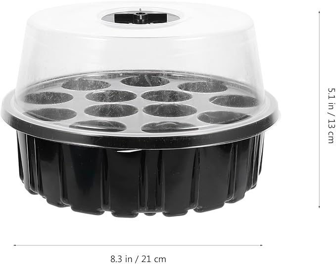 Wakauto 2Pcs 13-Hole Plant Germination Trays Seed Sprouting Nursery Growing Trays for Indoor Hydroponic Seedlings and Microgreens Gardening