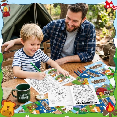Bulk Camping Activity Books, 96Pcs Mini Games Coloring Book Set for Kids - Image 5
