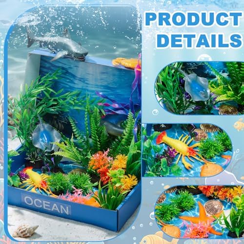 AmazingSpark 46 Pcs Ocean Diorama Box Kit Habitat Project Box Set - Image 4