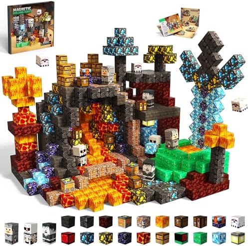 Magnetic Blocks, 100PCS Building Cubes, Boys Kids Gifts Toys by SSAWER