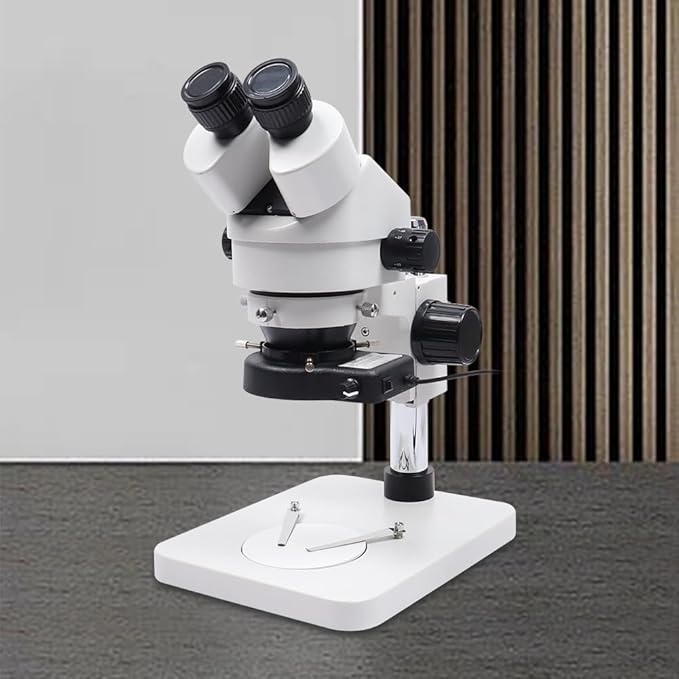 7-45x Continuous Magnification Binocular Microscope Phone Watch Repair Circuit Board Welding Jewelry Identification HD Professional Three-Eye Microscope CCD Melt-Blown Cloth Mold Hole Detection