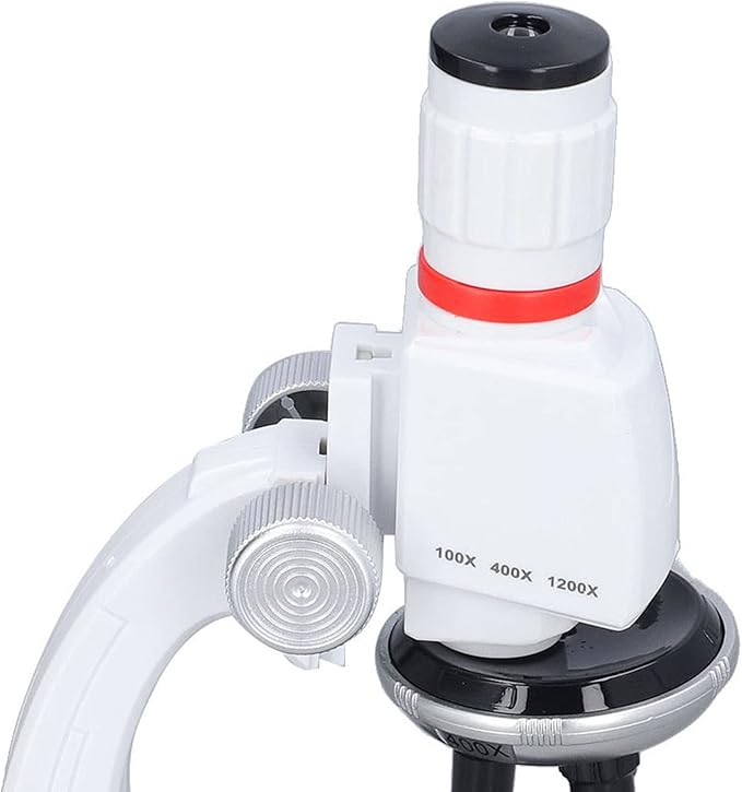 TOPINCN Kids Microscope Science Kit 1200X Magnification with Slide Holder Stage for Children Ages 8+ Educational Toy Microscope Science Learning Tool