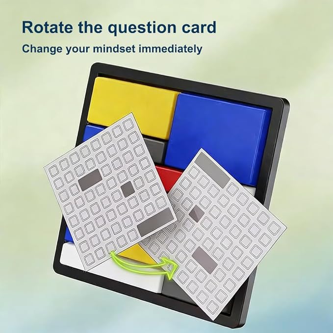 Logic Puzzle Brain Teaser Game for Kids & Adults, 88 Challenges 4 Difficulty Levels, Portable Design for Brain Training (2pcs)