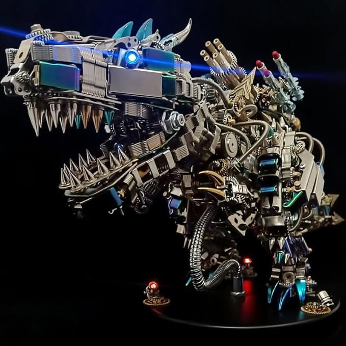 Metalkitor 3D Metal Puzzle for Adults, Tyrannosaurus Rex Model Kit Jigsaw- Steampunk DIY Ornament - Assembly Dinosaur Crafts Brain Teaser - Perfect Room Decor and Gift Choice