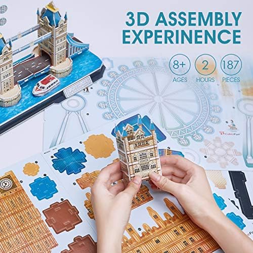 CubicFun London City Line 3D Architecture Puzzle, 107 Pieces - Image 4