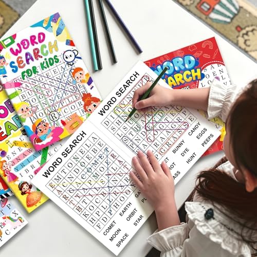 Elfew 20 Pack Bulk Small Word Search Puzzle Books for Kids Ages 4-8 8-10 - Image 3