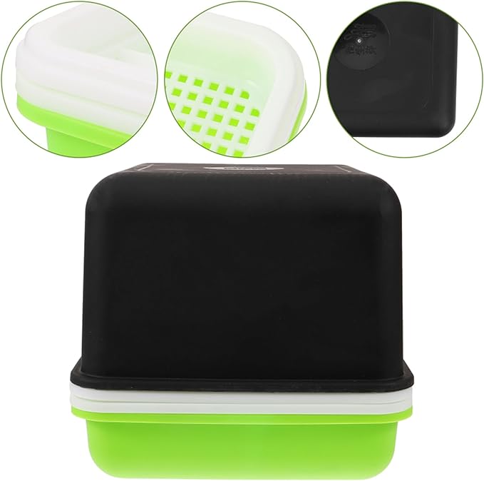 10x12 Microgreens Growing Trays, 100 Holes Sprouts Growing Kit with Shade Cover Planting Plate Mesh Plate Water Tray Reusable Seed Starter for Peanut