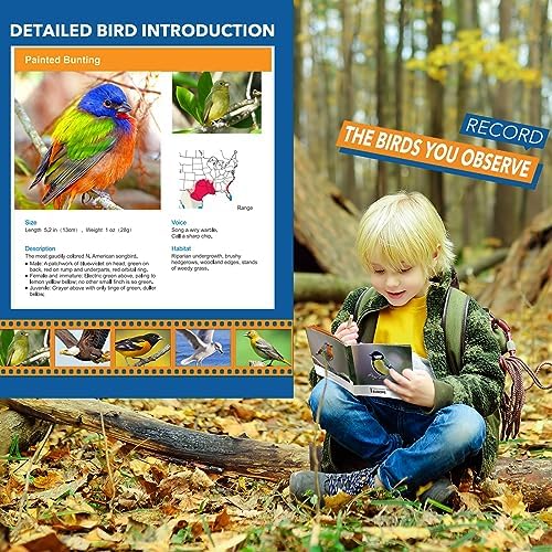 Toys for 3-7 Year Old Boys: LET'S GO! Binoculars for Kids with Bird Watching Manual Easter Birthday Gifts for 4 5 6 7 8 Year Old Boy Girls Outdoor Toy for Kid Ages 5-7 Toddler Camping Telescope - Image 4