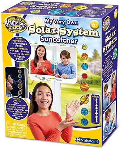 Brainstorm Toys: My Very Own Solar System Sun Catcher - Paint & Craft Kit, Window Art of 8 Planets, Glow & Translucent Paint, Kids Ages 6+ by BrainstormToys