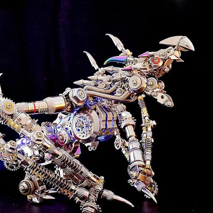 Metalkitor Western Dragon 3D Metal Puzzles for Adults, Wyvern Assembly Model Kit, Jigsaw Crafts Brain Teaser Cyberpunk DIY Ornament, Perfect Room Decor and Gifts(1300+PCS)