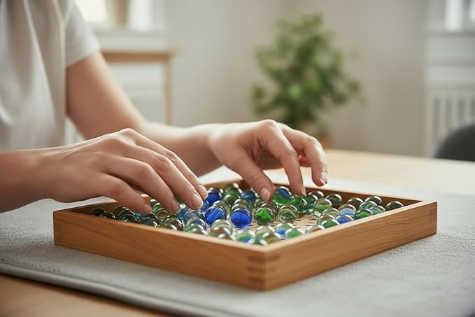 Classic Glass Marbles Set - 50 Pieces Assorted Colors and Sizes, Marbles for Kids, Marbles Bulk Collection, Traditional Marble Game Set for Children