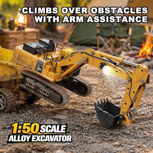 RC Excavator for Adults 1:50, Remote Control Excavator for Sandbox & Garden - Image 2