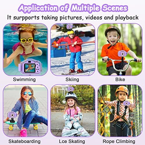 DEKER Kids Waterproof Camera, Underwater HD Digital Camcorder, Purple - Image 5