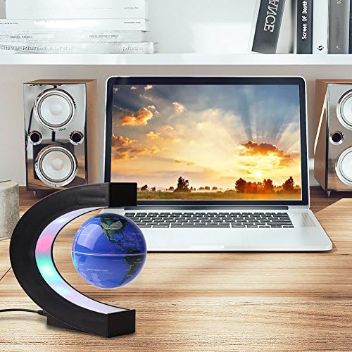 Magnetic Levitation Floating Globe World Map with C Shape Base (Blue 3" Globe) - Image 6