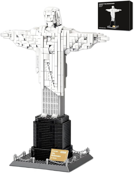 Architecture Christ The Redeemer Statue Building Blocks Sets Brazil Jesus Building Kits Model Toys Gift for Adults Kids Teens 973 PCS
