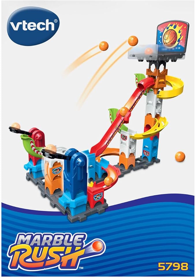 VTech Marble Rush 3-Point Launch Set with Mini Basketball Hoop