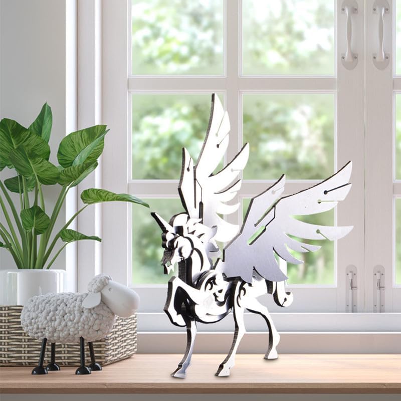 Microworld 3D Metal Puzzle, Mechanical Unicorn Metal Model Kits, Steel Warcraft Collection Challenge Brain Teaser DIY Art Craft Decoration 3D Puzzles for Adults - Image 5