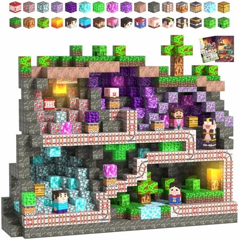 Magnetic Blocks, 150PCS Light Up Building Cube Toys Gifts for Kids by SSAWER