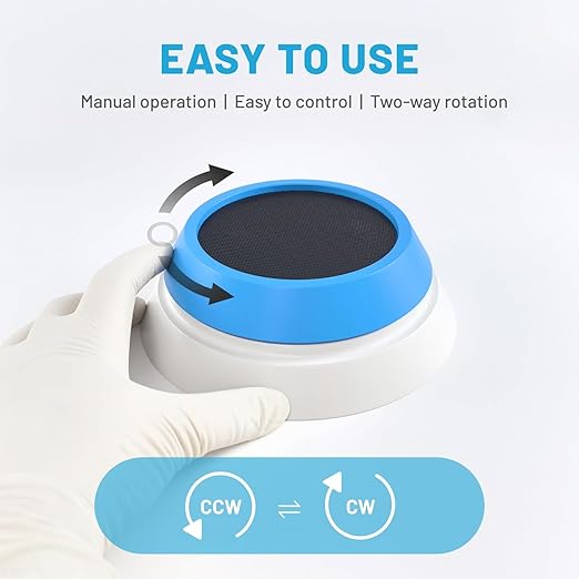Manual Petri Dish Revolving Table 60-150mm Plastic Glass Petri Dishes Spreader Turn Table Culture Dishes Coater Turntable for Lab Science Experiment Agar Spread-Plate Operation