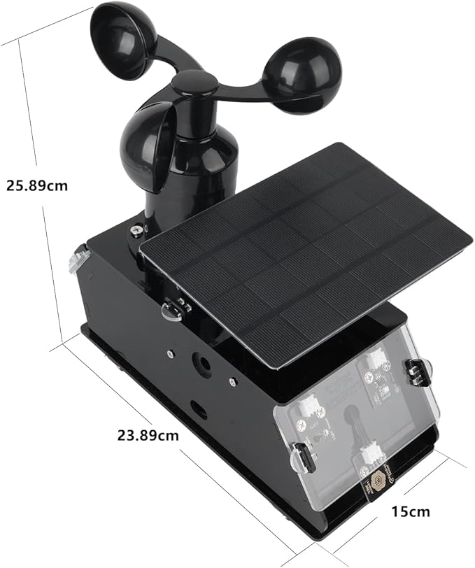 Science Kits for Kids Age 12+, ACEBOTT IoT Weather Station Kit Indoor Outdoor, STEM Kits with 8 Sensors & Solar Panel, Compatible with ESP32 Arduino IDE, Electronics Coding Kits for Teens & Adults