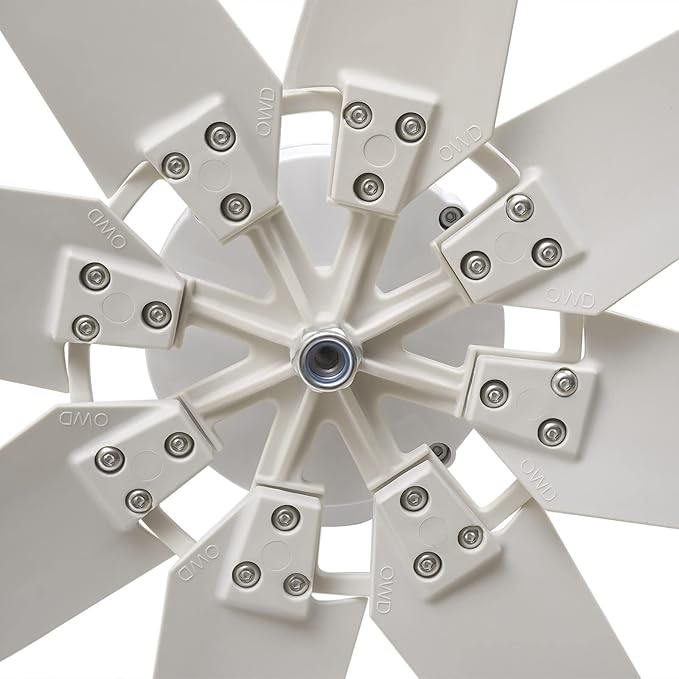Bepritm Vertical Axis Wind Turbine, Wind Generator Kit with Controller & IP67 Protection, Ultra-Quiet Design for Home, RV, Business, Industrial Energy Supply (600W 12V White 8 Blades)
