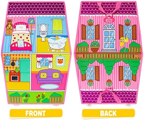 OKOOKO Dress Up House Felt Board 35PCS Double-Sided Foldable Dress Up Teaching Girls Toy Preschool Crafts Storytelling Early Learning Interactive Play Kit for Toddlers Kids - Image 6