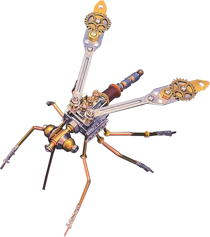3D Metal Model Kits Mechanical Mosquito Steampunk,Metal Building DIY Projects Insect Bug Hobby Kit Arts and Crafts Sets, Birthday Gift Ideas(Mechanical Mosquito Y)
