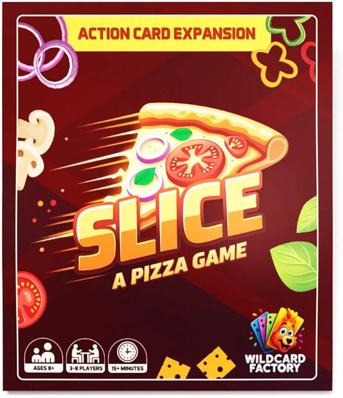 Slice Action Card Expansion Pack | Pizza-Themed Family & Party Card Game Add-On | Fun Strategy Expansion for Kids, Teens & Adults (Action Cards Expansion)