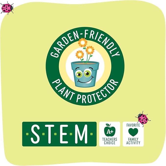 Insect Lore Two Tubes of Ladybug Larvae with STEM Activity Journal - Raise, Observe and Release Pink Spotted Ladybugs - Grown in The USA - Ladybug Kit Refill