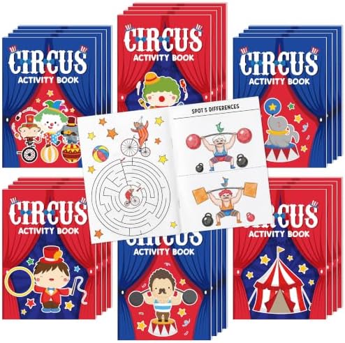 Bulk Circus Activity Books, 48Pcs Mini Game Coloring Book Set for Kids by X1zuue