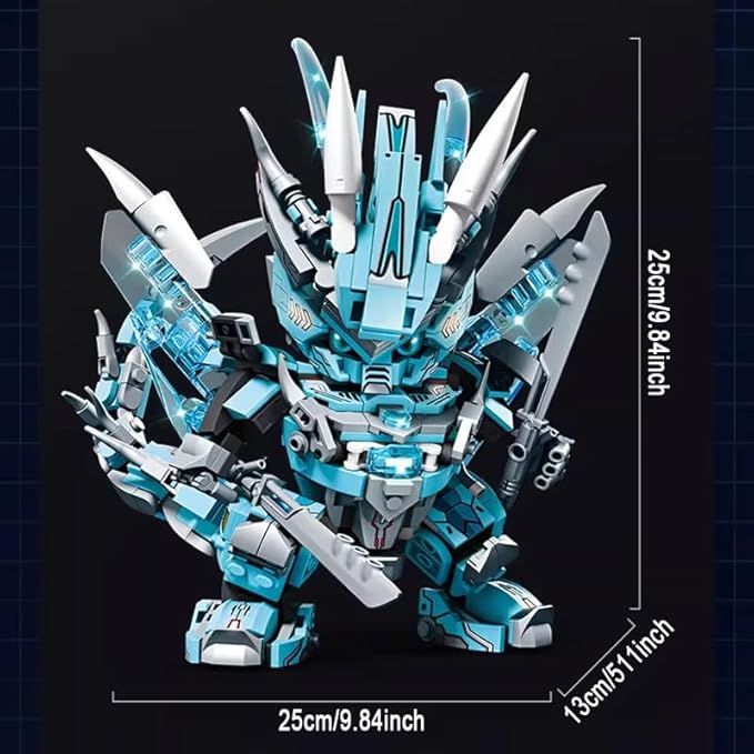 Dragon Mecha Transforming,Mechanical Robot Dragon-Shaped Model Building Block Toy Set, Cool Warrior, Suitable as a Christmas Birthday Gift for Adults or Children