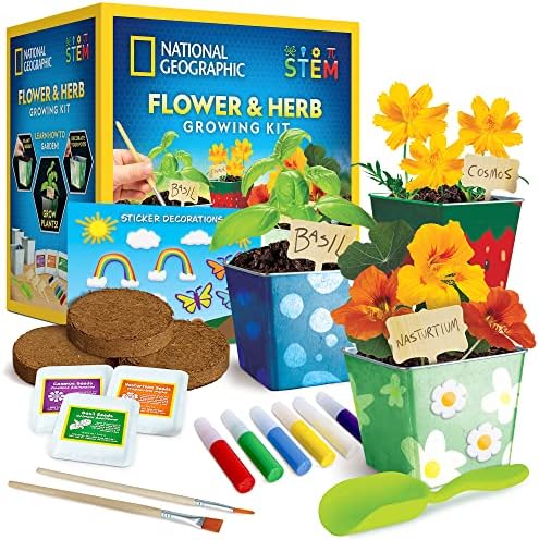 National Geographic Flower and Herb Gardening Activity Kit for Kids by BlueMarbleToys