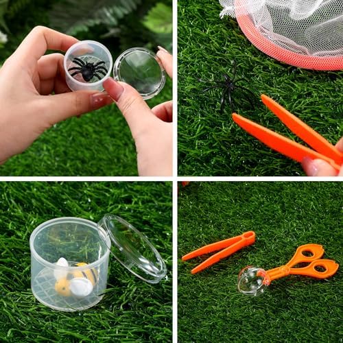 Silipull 48 Pcs Bug Catching Kit for Kid Bulk, Outdoor Explorer Kit, Orange - Image 6