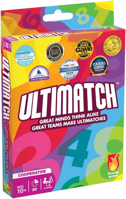 Fireside Games Ultimatch Cooperative Card Game Easy to Learn by Matching Colors & Numbers - Addictive Fun for Kids Teens and Adults Ages 10 and up - 1 to 5 Players Great for Family Game Night