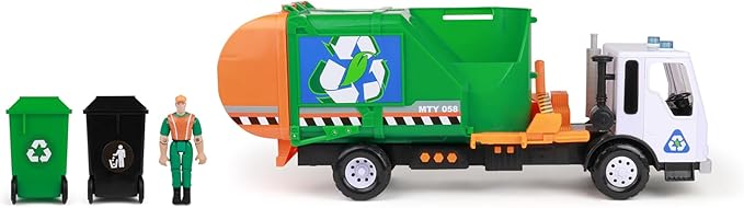 Mighty Fleet Titans 25" Huge Toy Semi w/Flatbed & Rescue Helicopter, Realistic Sounds & Lights, Batteries Included