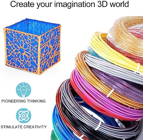 Kretrum 18 Colors 3D Pen Filament Refills Compatible with SCRIB3D MYNT3D PIKA3D 3D Pen for Kids Per Color 10Feet 1.75mm PLA 3D Printing Pen Filament Refills, NOT FIT 3Doodler Start Pen - Image 4