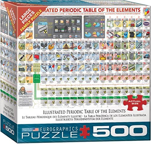 EuroGraphics (EURHR) Illustrated Periodic Table of The Elements 500Piece Puzzle 500Piece Jigsaw Puzzle, Multicoloured (6500-5355) by EuroGraphics