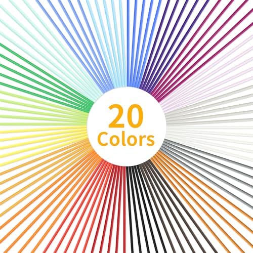 21 Mixed Beautiful Colors 3D Pen PCL Filament Refill, Only Fit for 3Doodler Start 3D Pen, Each Strand 15cm, Each Color 5 Strands, Total 105pcs 1575cm PCL Filament Refill Pack by DO3D - Image 4