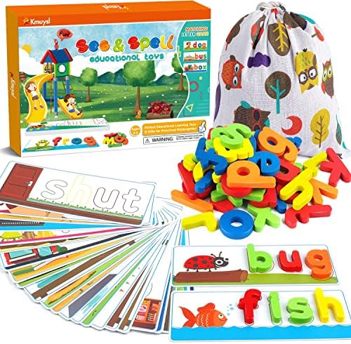 KMUYSL See & Spell Learning Toy, Spelling Game for Kids Ages 3-6 by KMUYSL