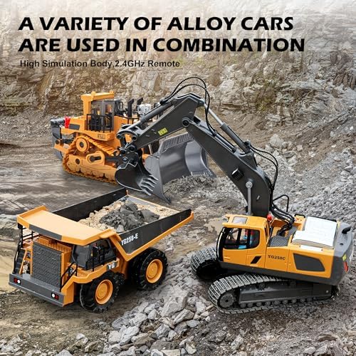 Remote Control Excavator Toy for Boys 6-11 yrs Old,11-Channel RC Excavator Toy,with Metal Shovel,2.4Ghz RC Construction Vehicle,Ideal Gifts for Kids on - Image 6