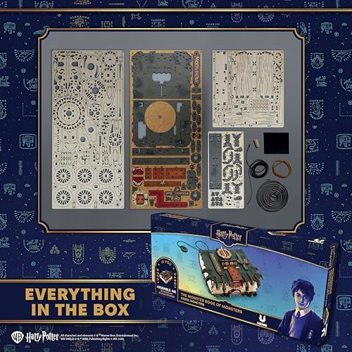 UGEARS Harry Potter The Monster Book of Monsters - 3D Wooden Puzzles for Adults, Mechanical Wooden Model Kits for Adults to Build, DIY Building Craft Kit, Brain Teaser Puzzle, Hobby Gift 3D Puzzle - Image 2
