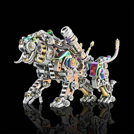 Metalkitor Bengal Tiger 3D Metal Puzzle for Adults, 700PCS, Mechanical Model Assembly Kits - DIY Desk Ornament Steampunk Brain Teaser(Colorful Body Without Wing)