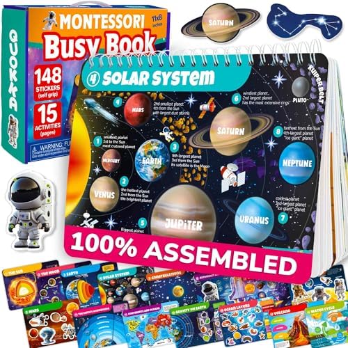 Montessori Busy Book for Kids Ages 4-8 — My Preschool Toddler Busy Book 3-5 by QUOKKA