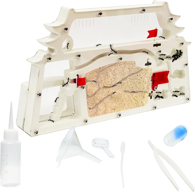 Ant Farm Castle,Ant Colony Habitat Observation Tool Kits,Bug Terrarium House,Nature Learning Toys, Education Science Kit