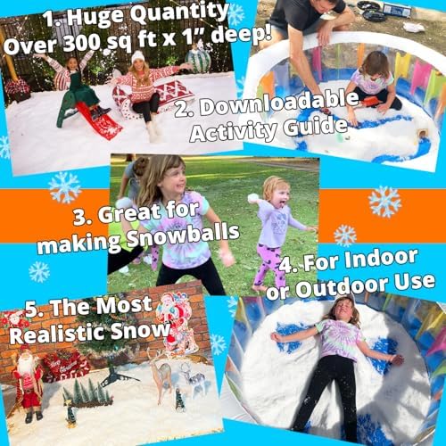 PARTY GOAT Bulk Fake Snow Powder, 200 Gal Instant Snow for Big Events, 33lb - Image 2