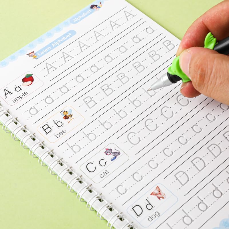 Grooved Writing Books for Kids 3-5 - Magic Handwriting Practice Notebooks for Work & School Supplies - The Practice for Children's Books & Kids Book - Image 7