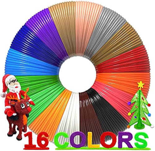 16-Color 320ft PLA 3D Pen Filament Refills - 1.75mm, 250 Stencils eBook - for SCRIB3D P1 and MYNT3D Pens by dikale