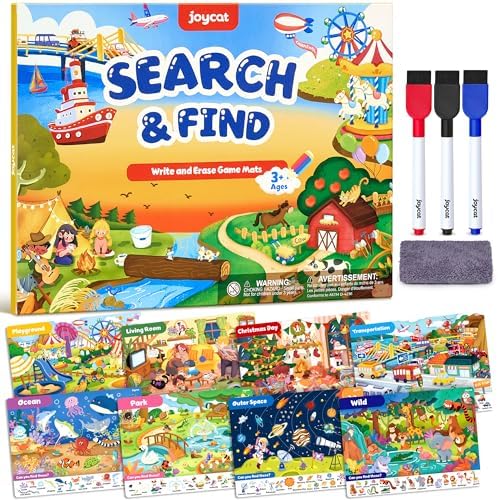 JoyCat Search & Find Activity Books, Preschool Learning Game Activities by JOYCAT